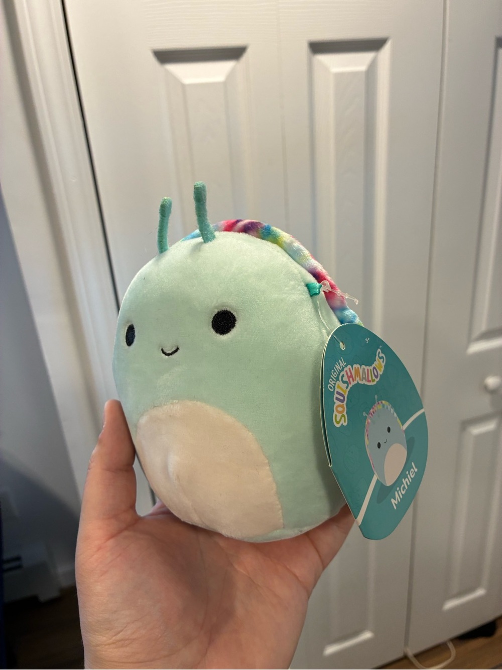 Squishmallows Michiel Plush - Mint Green with Cream Belly